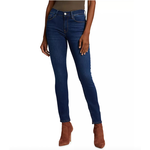 FRAME Le Skinny de Jeanne Jeans Dark Wash 30 - Picture 11 of 11